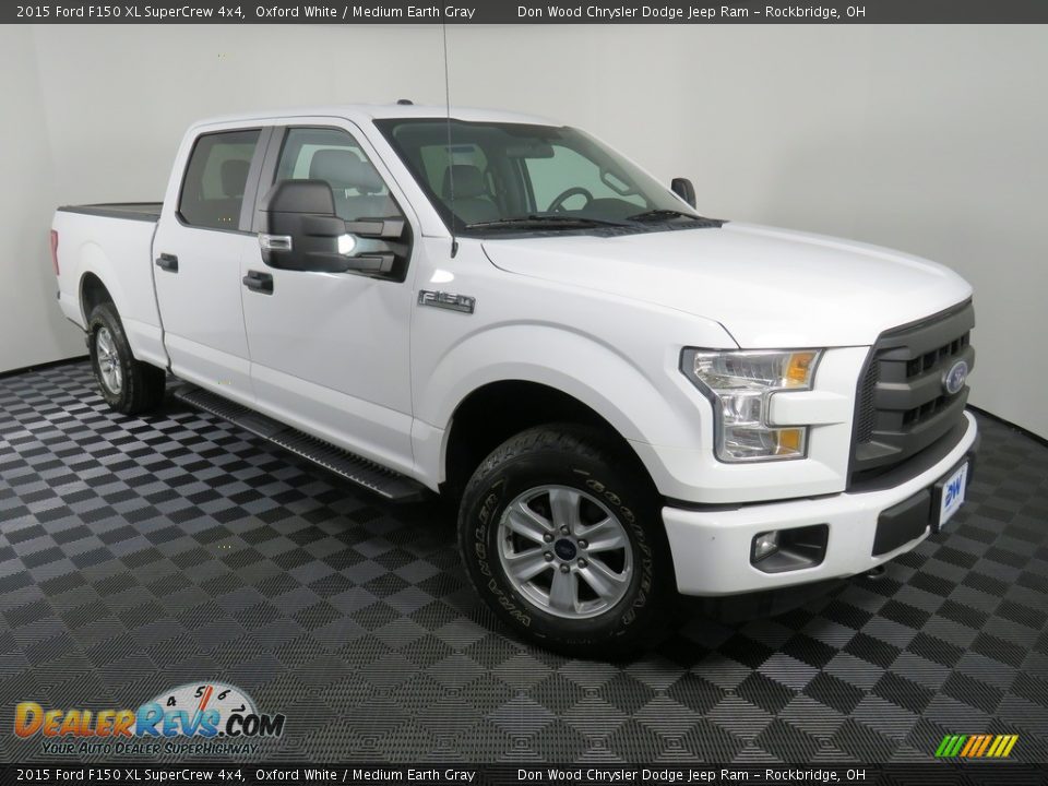 2015 Ford F150 XL SuperCrew 4x4 Oxford White / Medium Earth Gray Photo #4