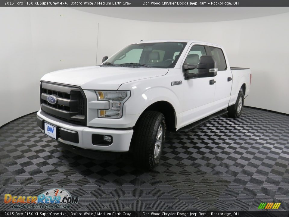2015 Ford F150 XL SuperCrew 4x4 Oxford White / Medium Earth Gray Photo #8