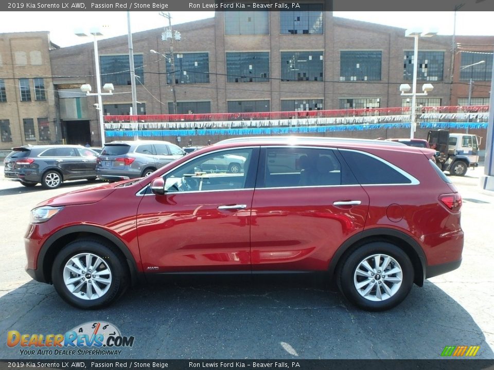 2019 Kia Sorento LX AWD Passion Red / Stone Beige Photo #6