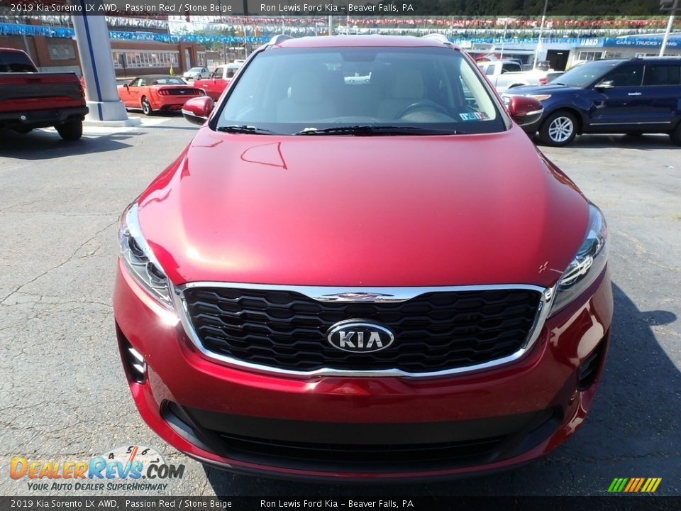 2019 Kia Sorento LX AWD Passion Red / Stone Beige Photo #8