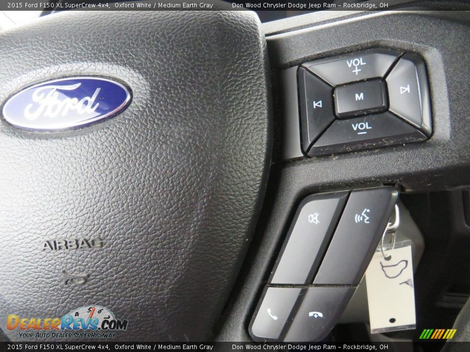 2015 Ford F150 XL SuperCrew 4x4 Oxford White / Medium Earth Gray Photo #22