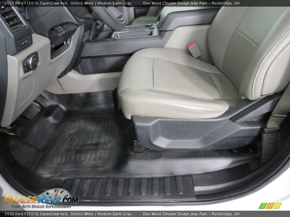 2015 Ford F150 XL SuperCrew 4x4 Oxford White / Medium Earth Gray Photo #27