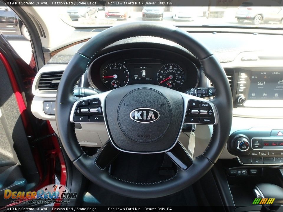 2019 Kia Sorento LX AWD Passion Red / Stone Beige Photo #16