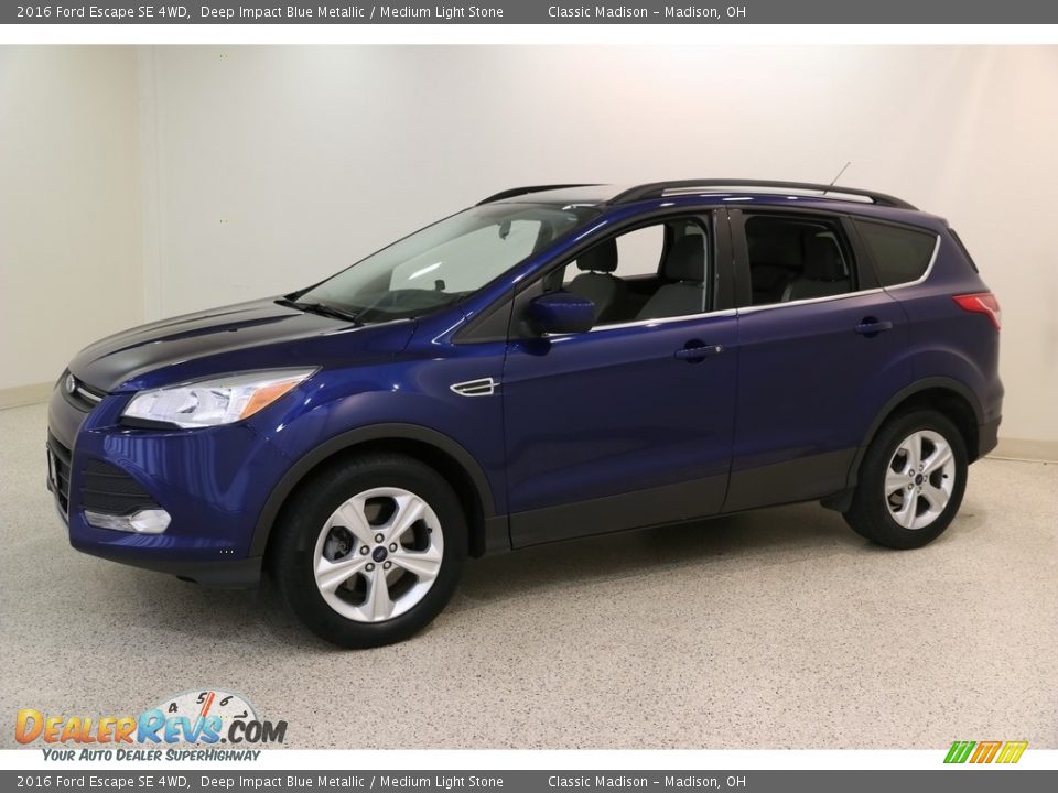 2016 Ford Escape SE 4WD Deep Impact Blue Metallic / Medium Light Stone Photo #3