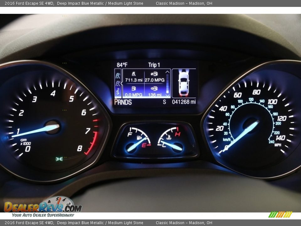 2016 Ford Escape SE 4WD Deep Impact Blue Metallic / Medium Light Stone Photo #8