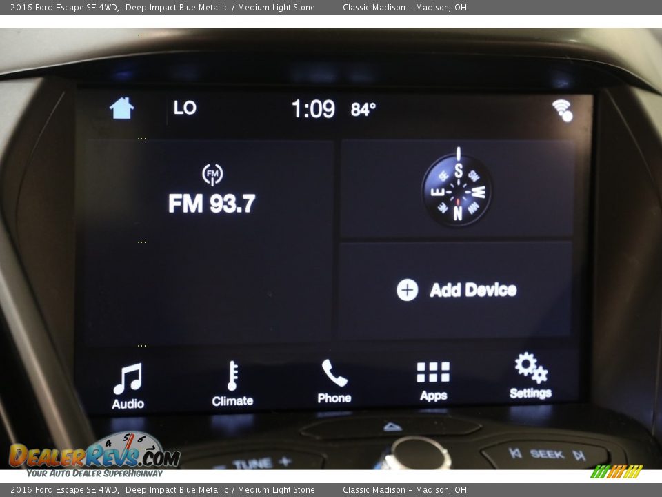 2016 Ford Escape SE 4WD Deep Impact Blue Metallic / Medium Light Stone Photo #10