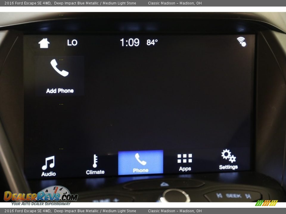 2016 Ford Escape SE 4WD Deep Impact Blue Metallic / Medium Light Stone Photo #12