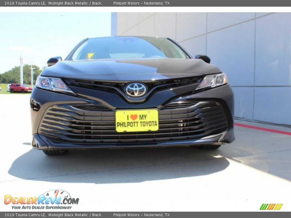 2019 Toyota Camry LE Midnight Black Metallic / Black Photo #3
