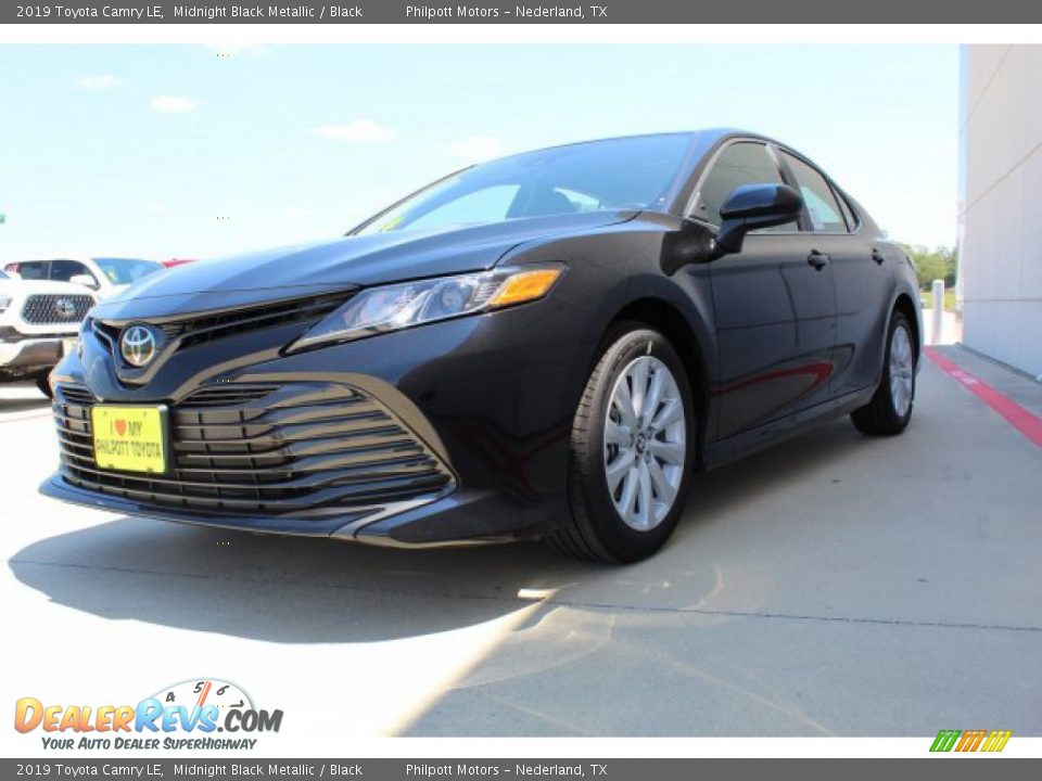 2019 Toyota Camry LE Midnight Black Metallic / Black Photo #4