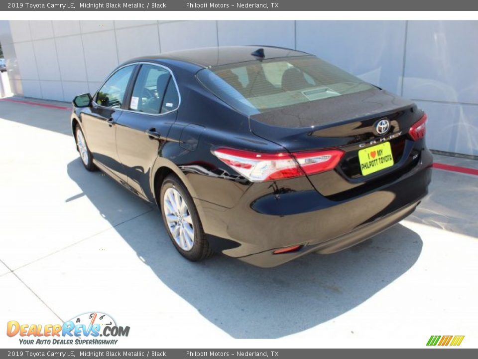 2019 Toyota Camry LE Midnight Black Metallic / Black Photo #6