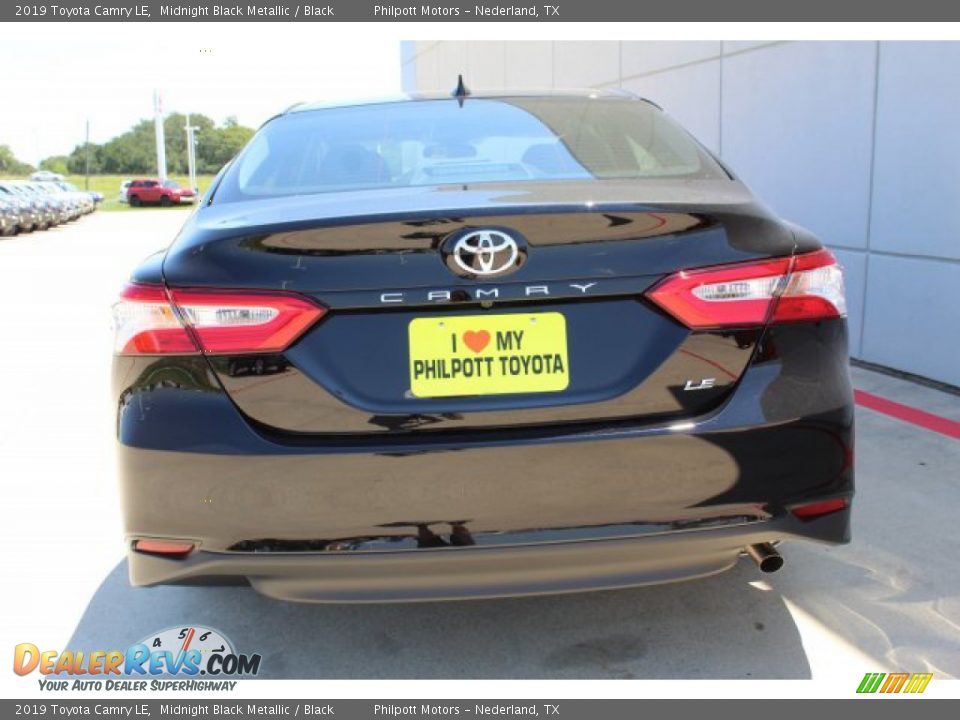 2019 Toyota Camry LE Midnight Black Metallic / Black Photo #7