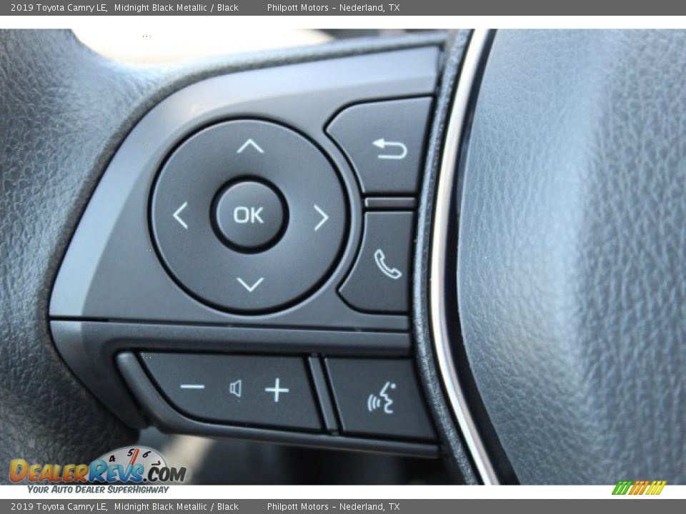 2019 Toyota Camry LE Midnight Black Metallic / Black Photo #12