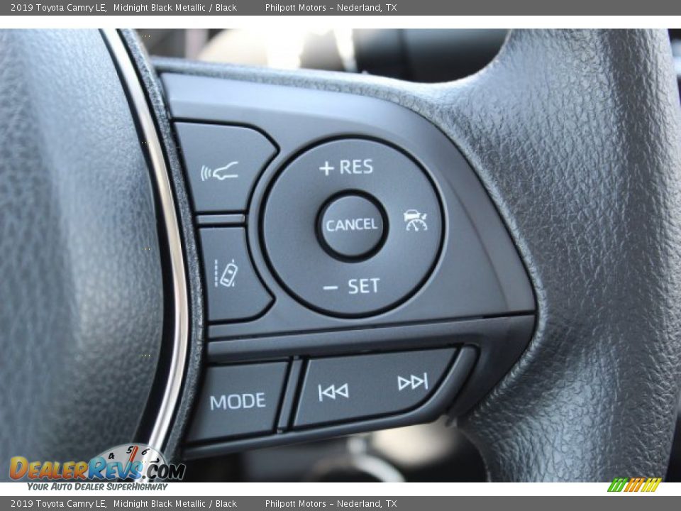 2019 Toyota Camry LE Midnight Black Metallic / Black Photo #13