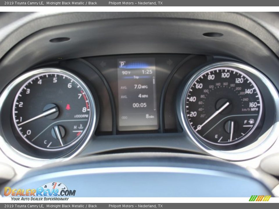 2019 Toyota Camry LE Midnight Black Metallic / Black Photo #14