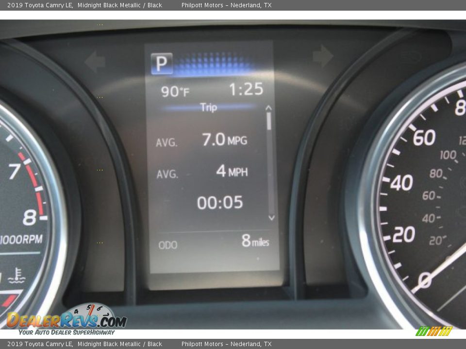 2019 Toyota Camry LE Midnight Black Metallic / Black Photo #15