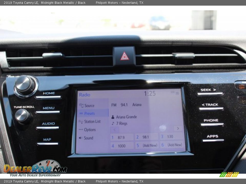 2019 Toyota Camry LE Midnight Black Metallic / Black Photo #16