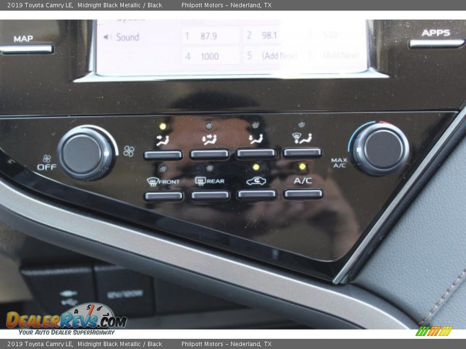 2019 Toyota Camry LE Midnight Black Metallic / Black Photo #17