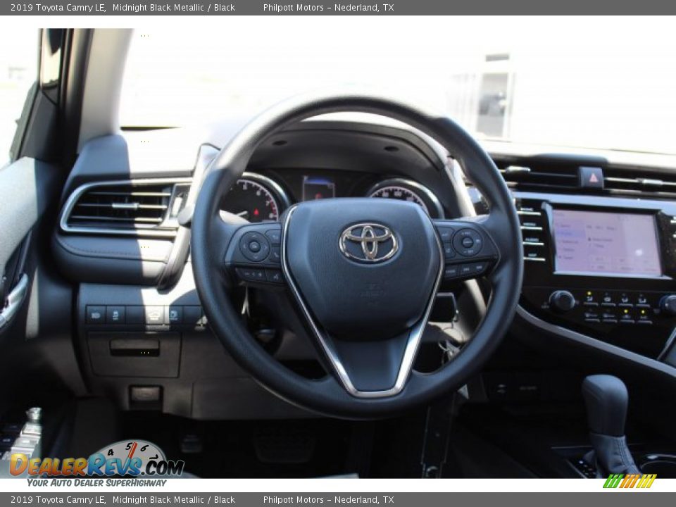 2019 Toyota Camry LE Midnight Black Metallic / Black Photo #22