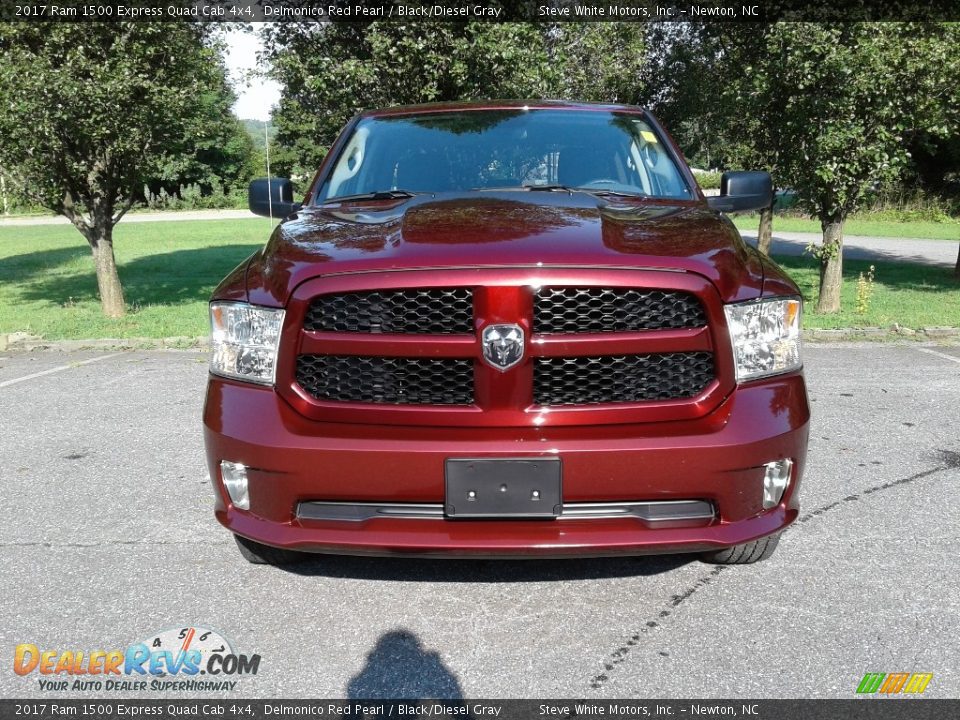 2017 Ram 1500 Express Quad Cab 4x4 Delmonico Red Pearl / Black/Diesel Gray Photo #3