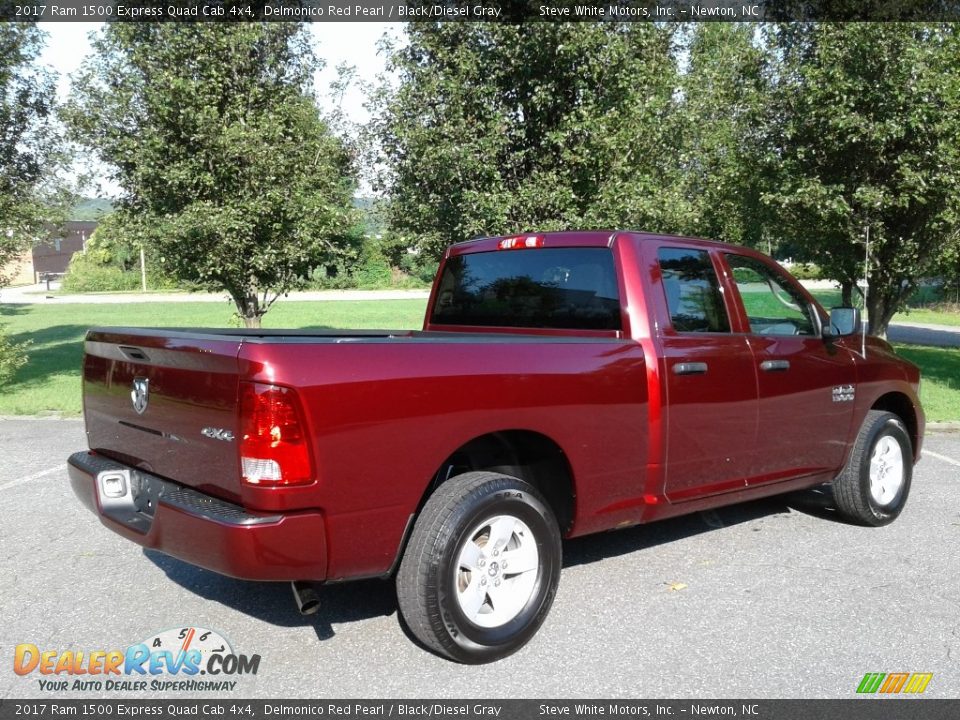 2017 Ram 1500 Express Quad Cab 4x4 Delmonico Red Pearl / Black/Diesel Gray Photo #6