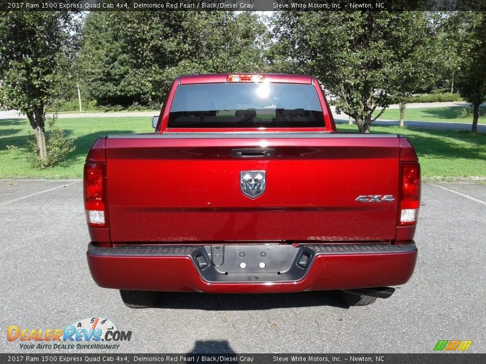 2017 Ram 1500 Express Quad Cab 4x4 Delmonico Red Pearl / Black/Diesel Gray Photo #7