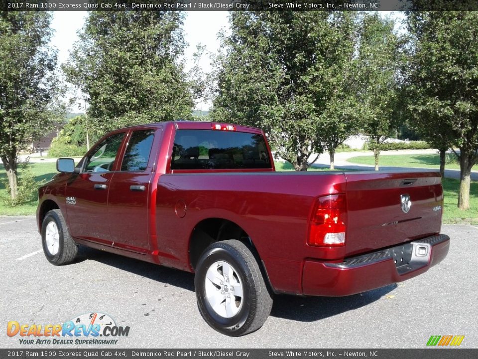 2017 Ram 1500 Express Quad Cab 4x4 Delmonico Red Pearl / Black/Diesel Gray Photo #8