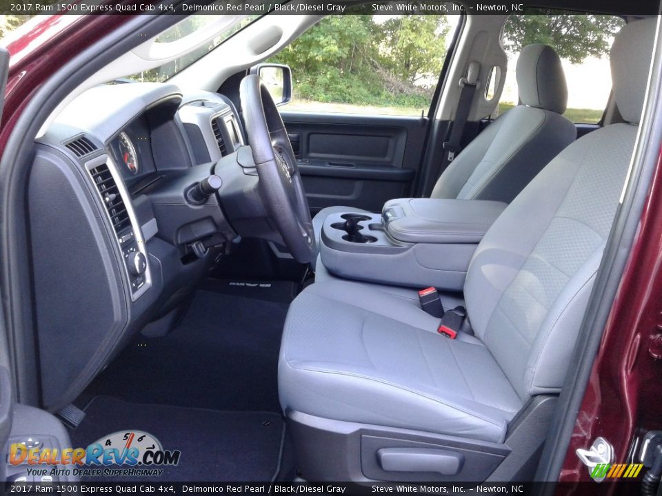 2017 Ram 1500 Express Quad Cab 4x4 Delmonico Red Pearl / Black/Diesel Gray Photo #10