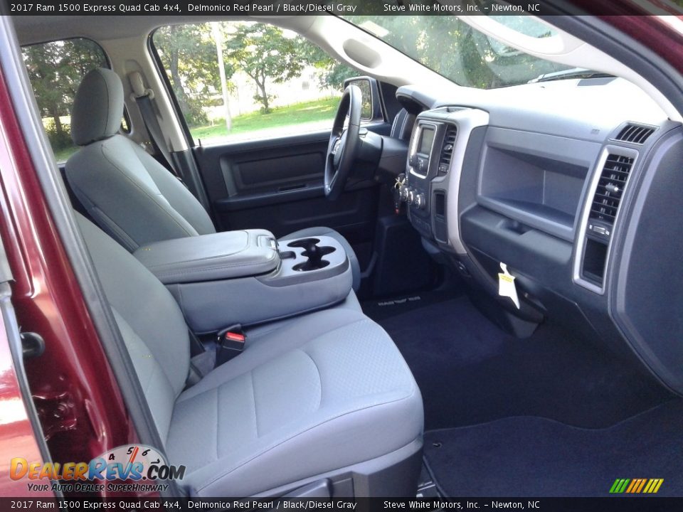 2017 Ram 1500 Express Quad Cab 4x4 Delmonico Red Pearl / Black/Diesel Gray Photo #14