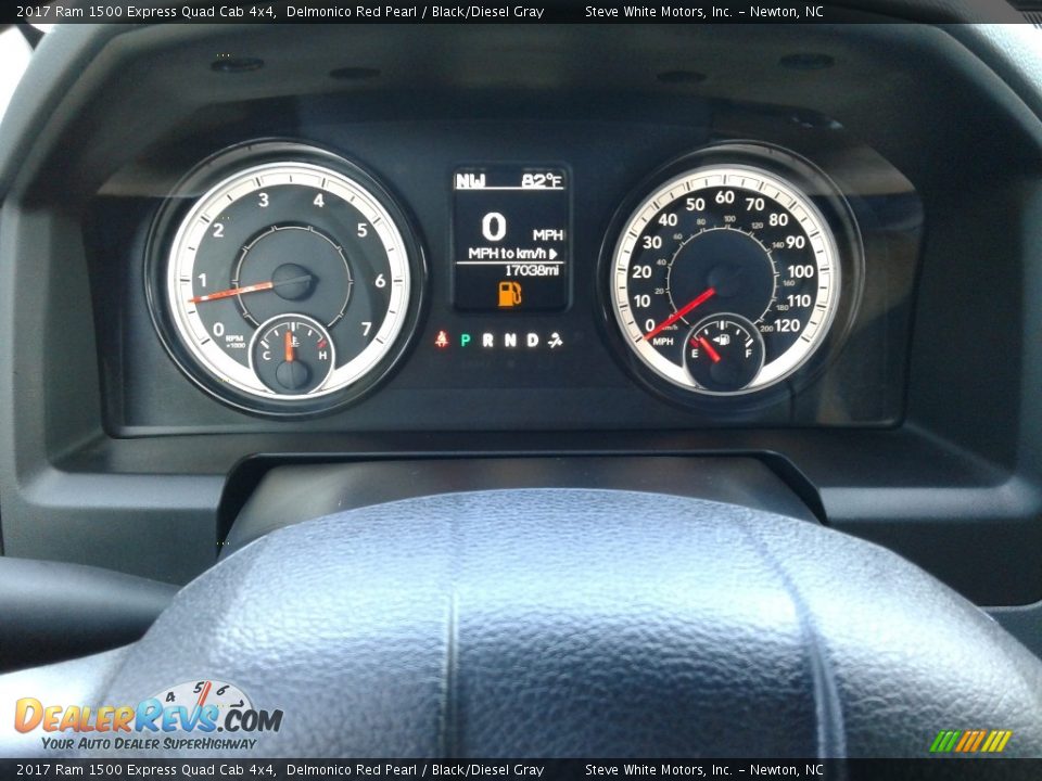 2017 Ram 1500 Express Quad Cab 4x4 Delmonico Red Pearl / Black/Diesel Gray Photo #17