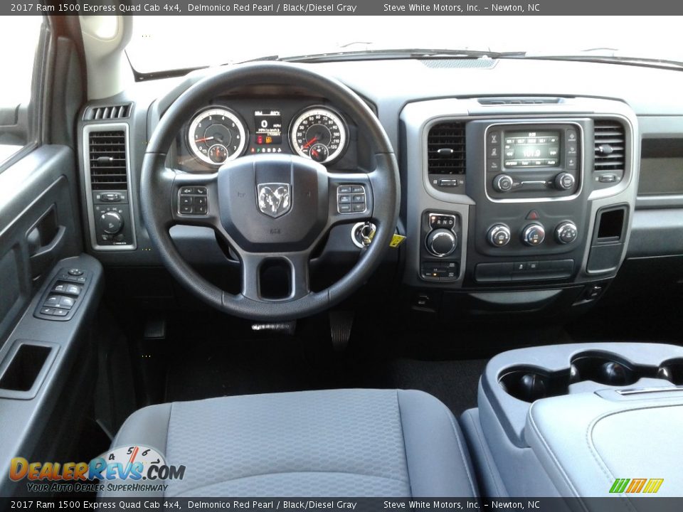 2017 Ram 1500 Express Quad Cab 4x4 Delmonico Red Pearl / Black/Diesel Gray Photo #23