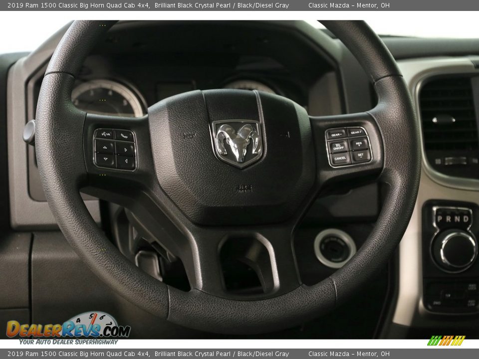 2019 Ram 1500 Classic Big Horn Quad Cab 4x4 Brilliant Black Crystal Pearl / Black/Diesel Gray Photo #7