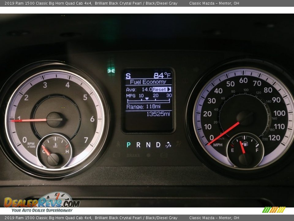 2019 Ram 1500 Classic Big Horn Quad Cab 4x4 Brilliant Black Crystal Pearl / Black/Diesel Gray Photo #8