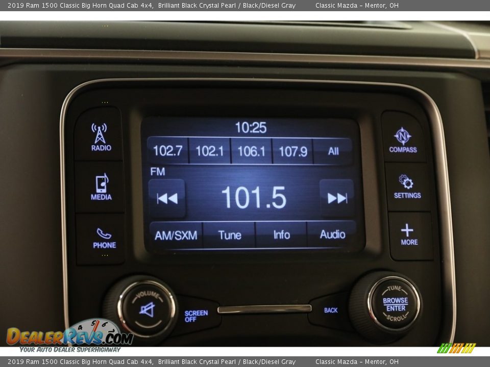 2019 Ram 1500 Classic Big Horn Quad Cab 4x4 Brilliant Black Crystal Pearl / Black/Diesel Gray Photo #10