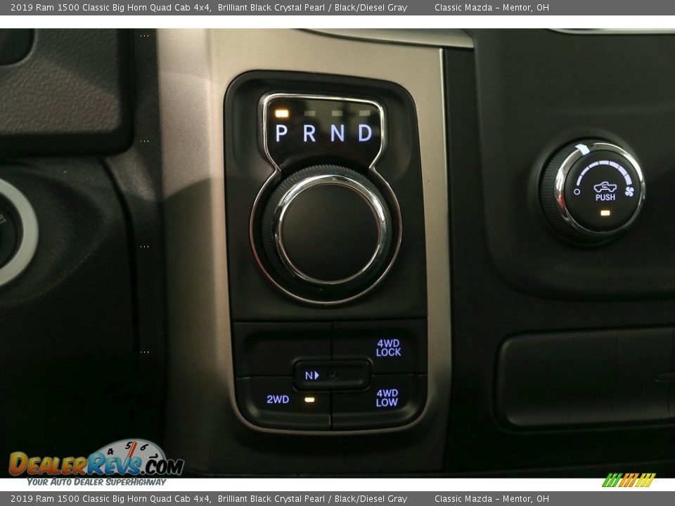 2019 Ram 1500 Classic Big Horn Quad Cab 4x4 Brilliant Black Crystal Pearl / Black/Diesel Gray Photo #12