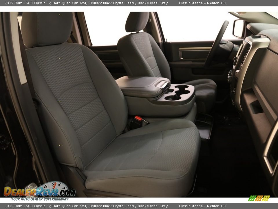 2019 Ram 1500 Classic Big Horn Quad Cab 4x4 Brilliant Black Crystal Pearl / Black/Diesel Gray Photo #15