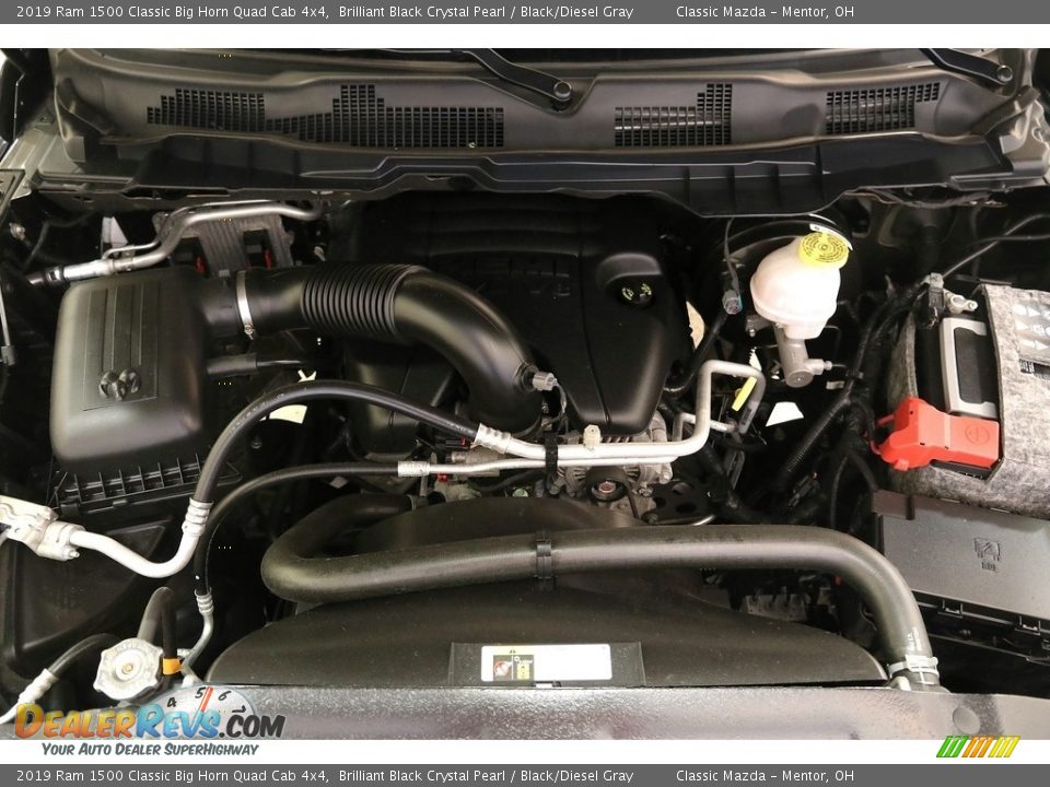 2019 Ram 1500 Classic Big Horn Quad Cab 4x4 Brilliant Black Crystal Pearl / Black/Diesel Gray Photo #19