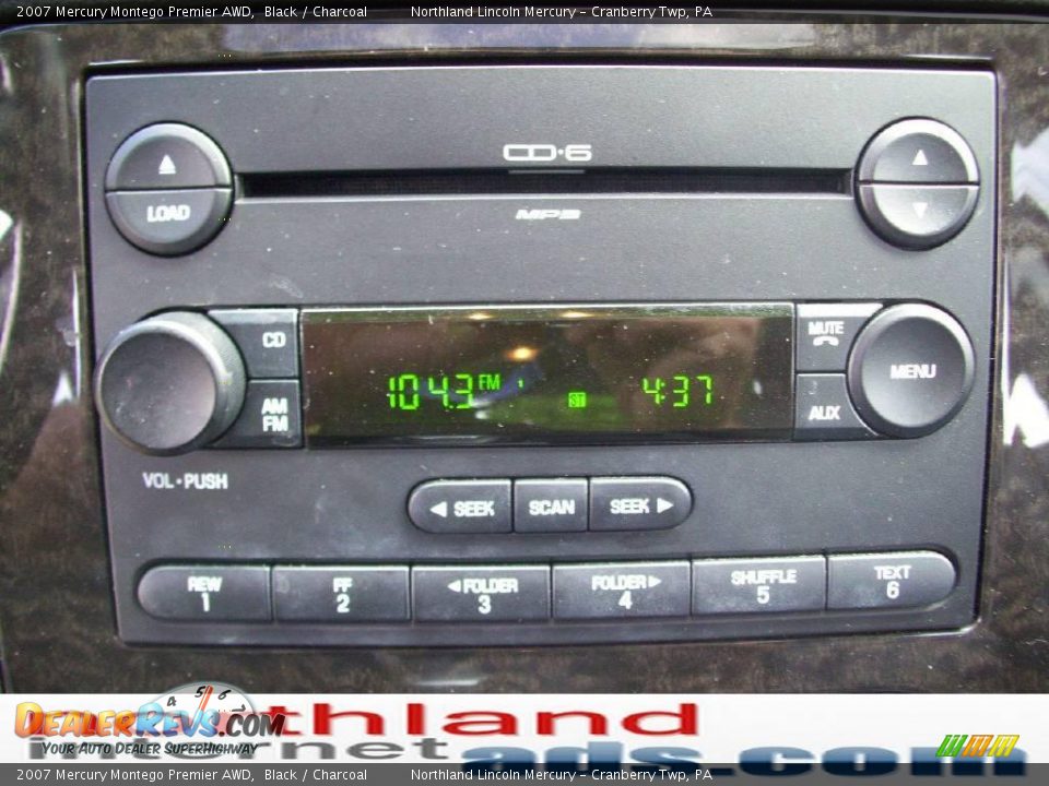 2007 Mercury Montego Premier AWD Black / Charcoal Photo #19