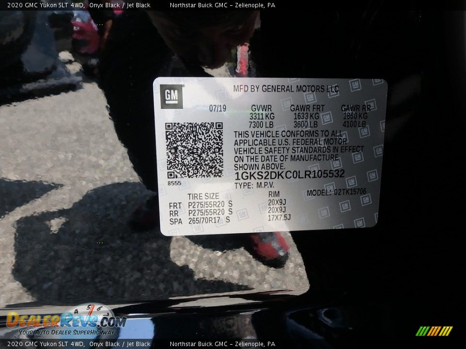 2020 GMC Yukon SLT 4WD Onyx Black / Jet Black Photo #11