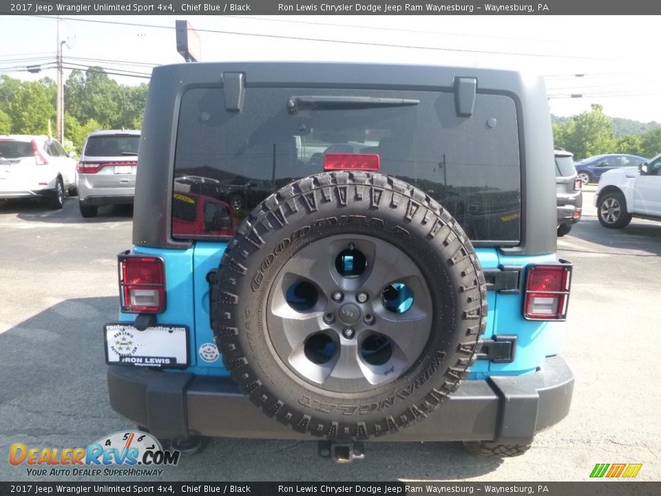 2017 Jeep Wrangler Unlimited Sport 4x4 Chief Blue / Black Photo #4