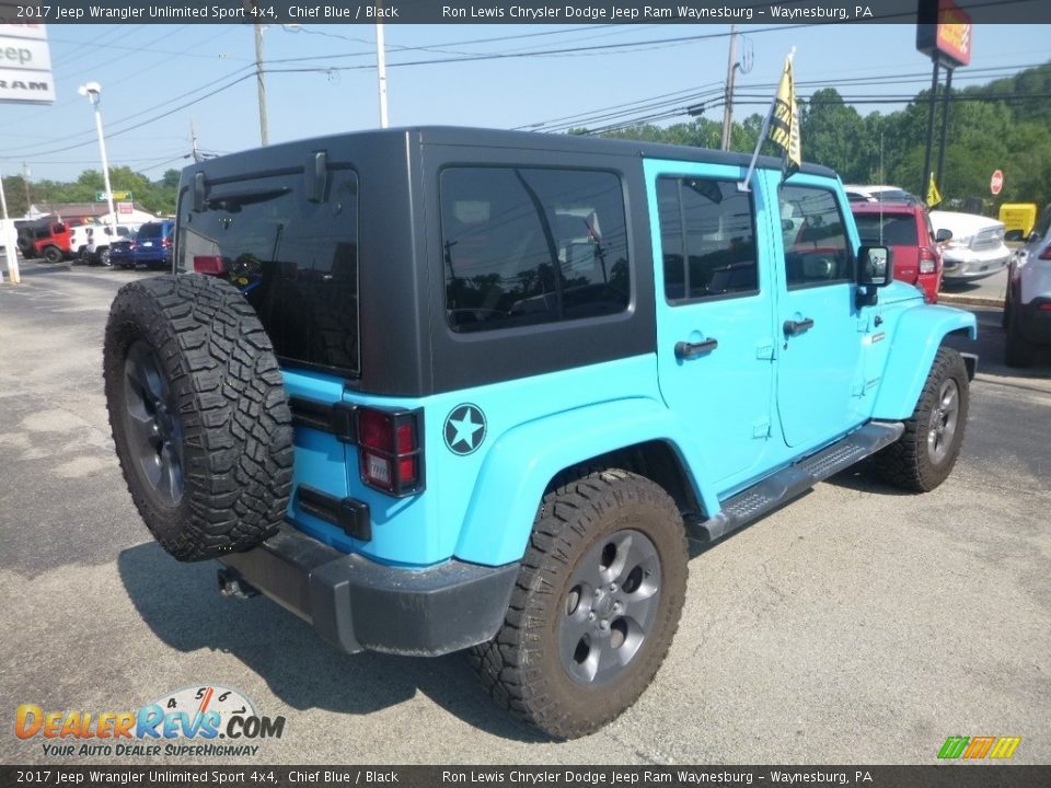 2017 Jeep Wrangler Unlimited Sport 4x4 Chief Blue / Black Photo #5
