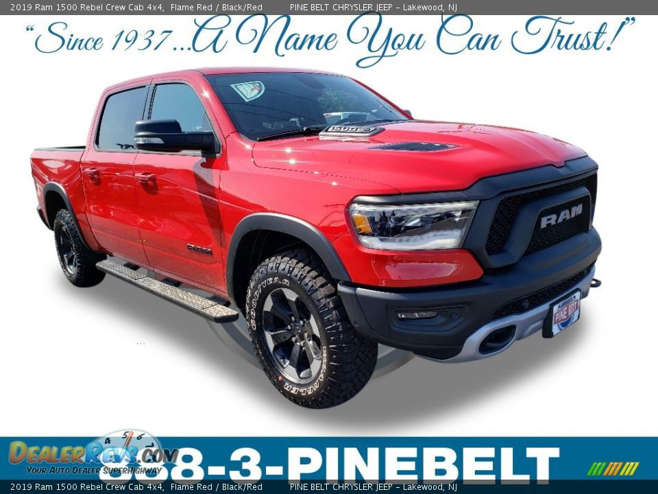 2019 Ram 1500 Rebel Crew Cab 4x4 Flame Red / Black/Red Photo #1