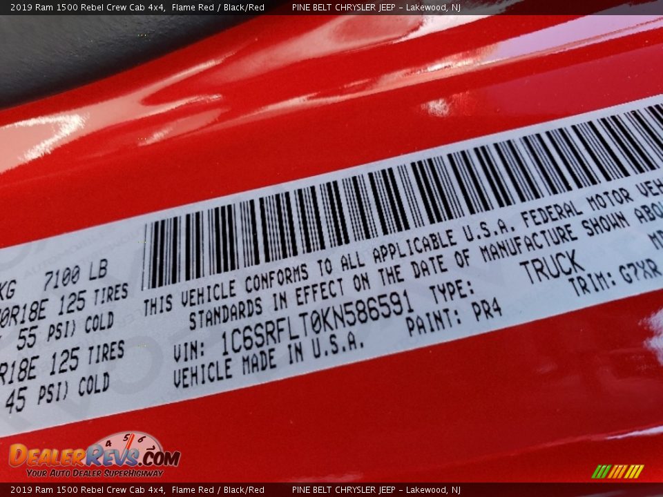 2019 Ram 1500 Rebel Crew Cab 4x4 Flame Red / Black/Red Photo #9