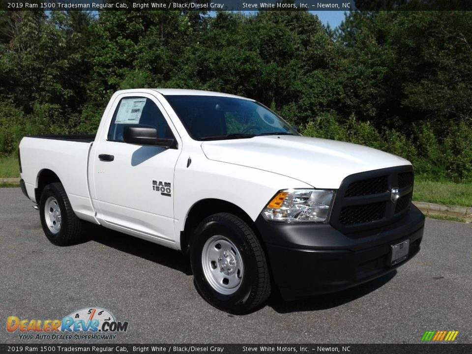 2019 Ram 1500 Tradesman Regular Cab Bright White / Black/Diesel Gray Photo #4