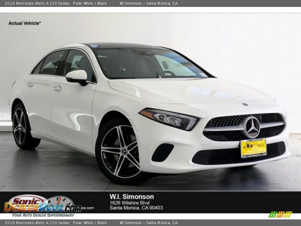 2019 Mercedes-Benz A 220 Sedan Polar White / Black Photo #1