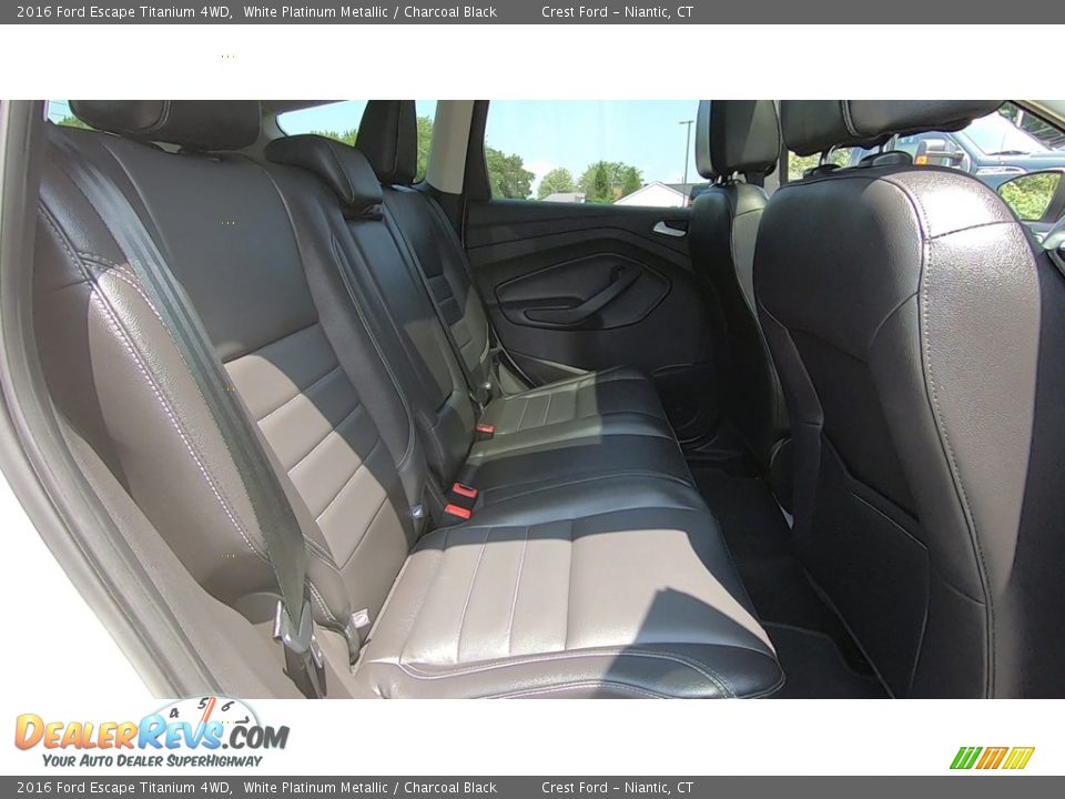 2016 Ford Escape Titanium 4WD White Platinum Metallic / Charcoal Black Photo #24