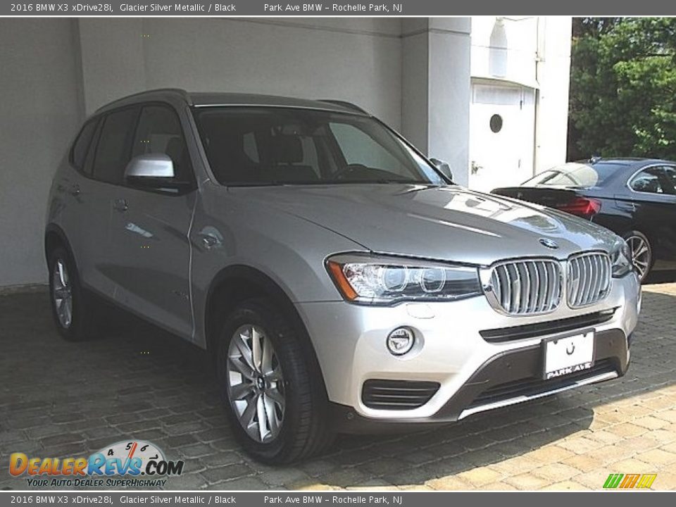 2016 BMW X3 xDrive28i Glacier Silver Metallic / Black Photo #6