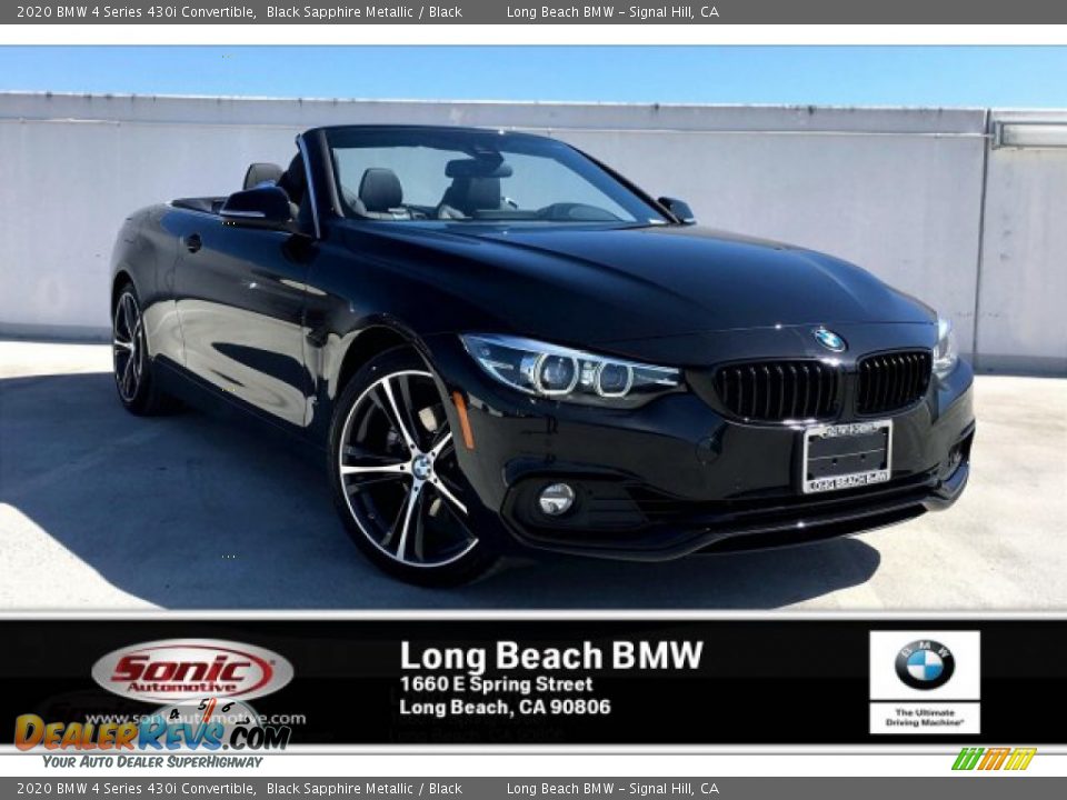 2020 BMW 4 Series 430i Convertible Black Sapphire Metallic / Black Photo #1