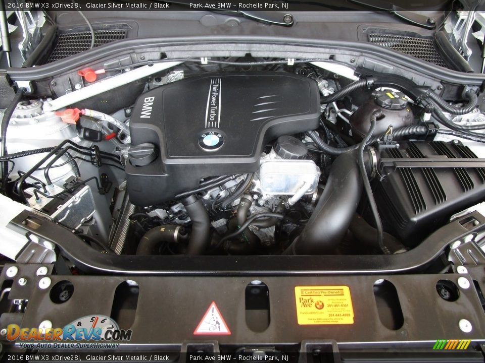 2016 BMW X3 xDrive28i Glacier Silver Metallic / Black Photo #30