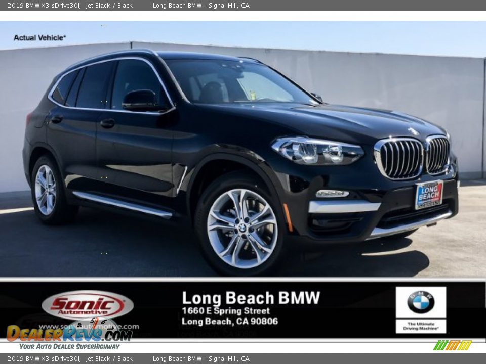 2019 BMW X3 sDrive30i Jet Black / Black Photo #1