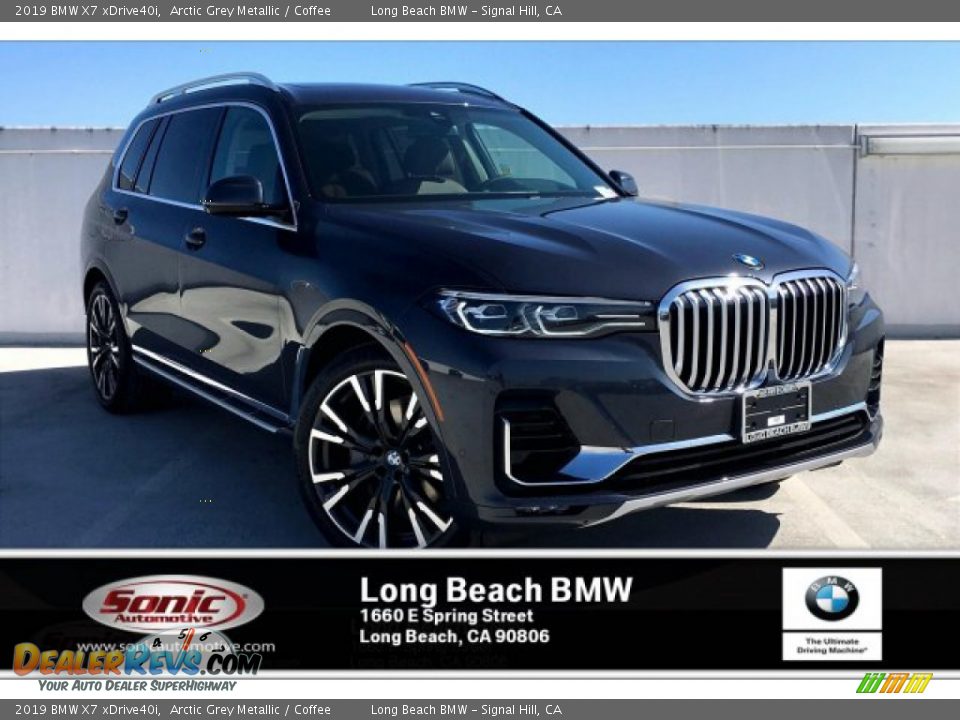 2019 BMW X7 xDrive40i Arctic Grey Metallic / Coffee Photo #1